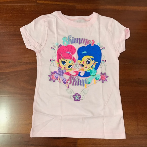 SHIMMER AND SHINE SILVER GLITTER T-SHIRT - Picture 7 of 7